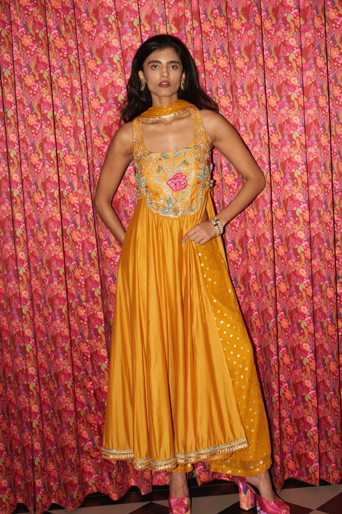 Golden Hour Anarkali Set