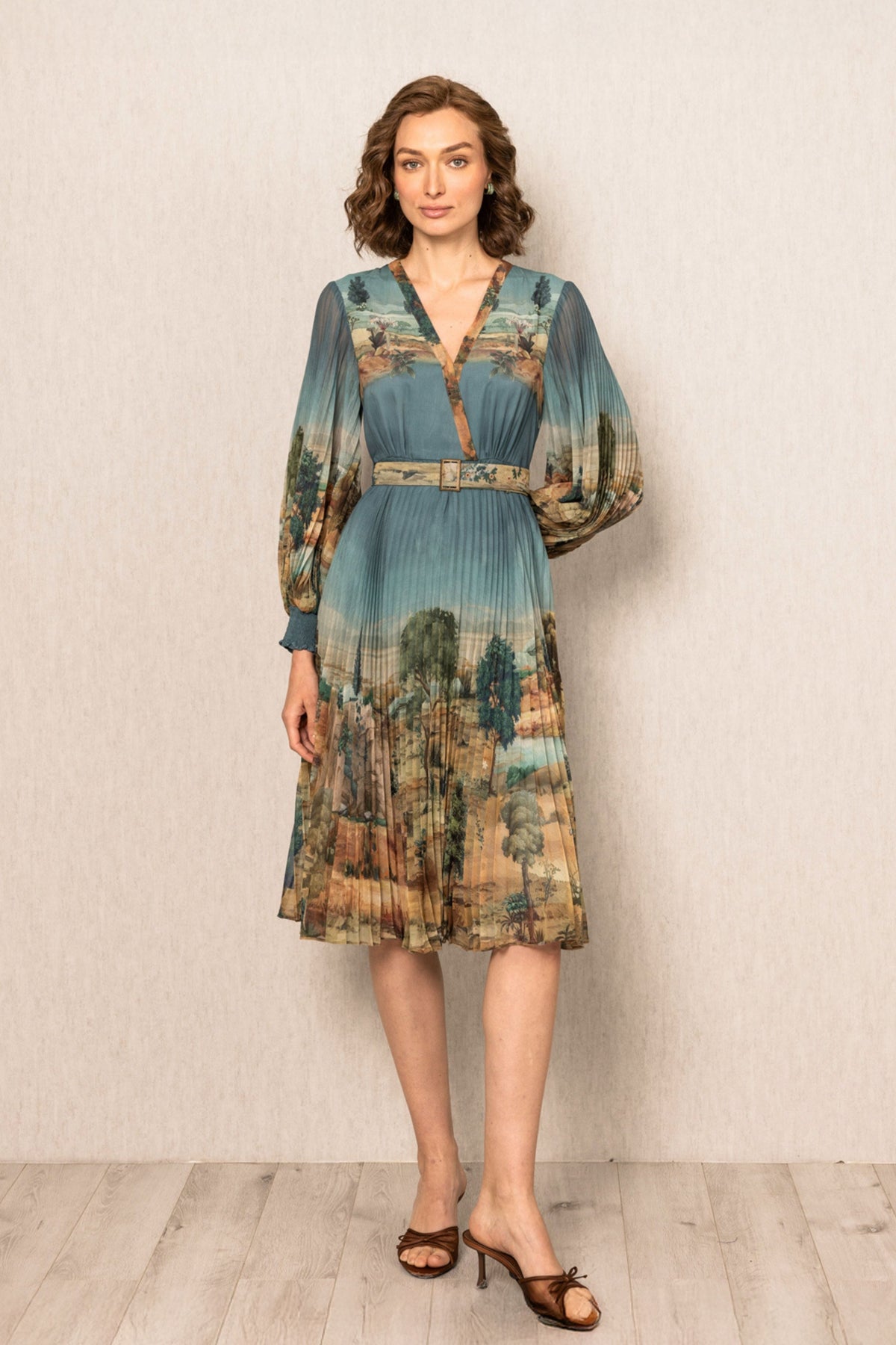Evora Pleated Dress
