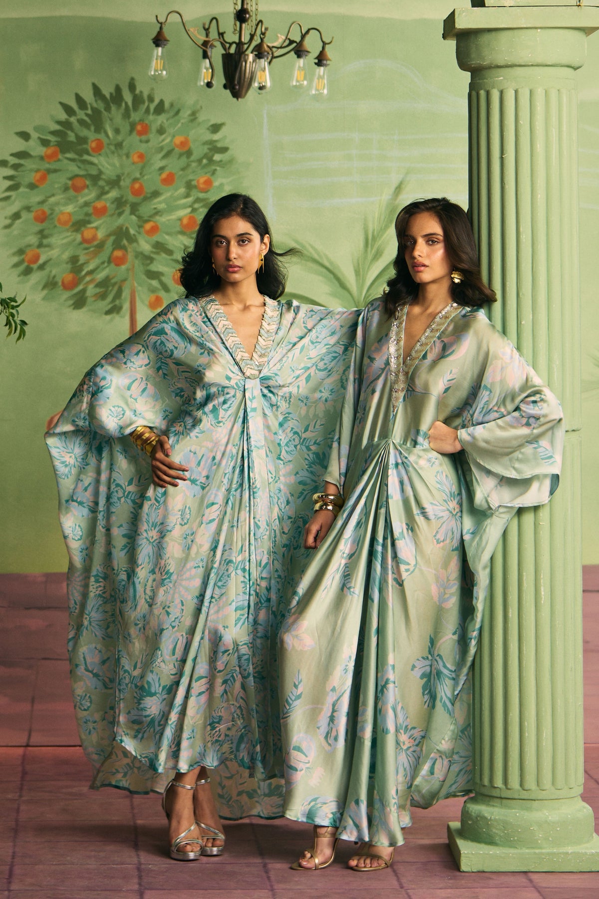 Mint Green Flow Kaftan