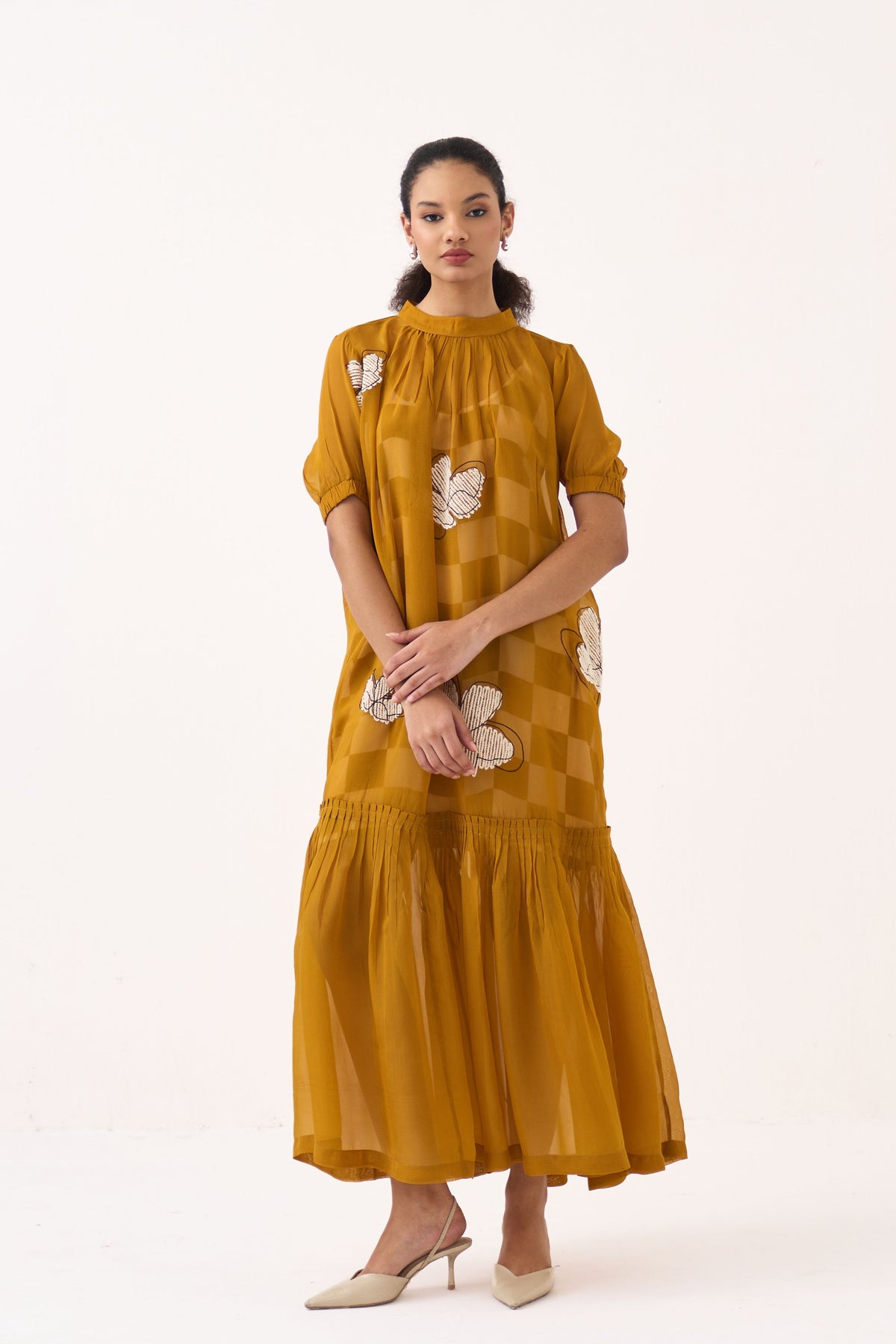 Floral Reversable Applique Dress