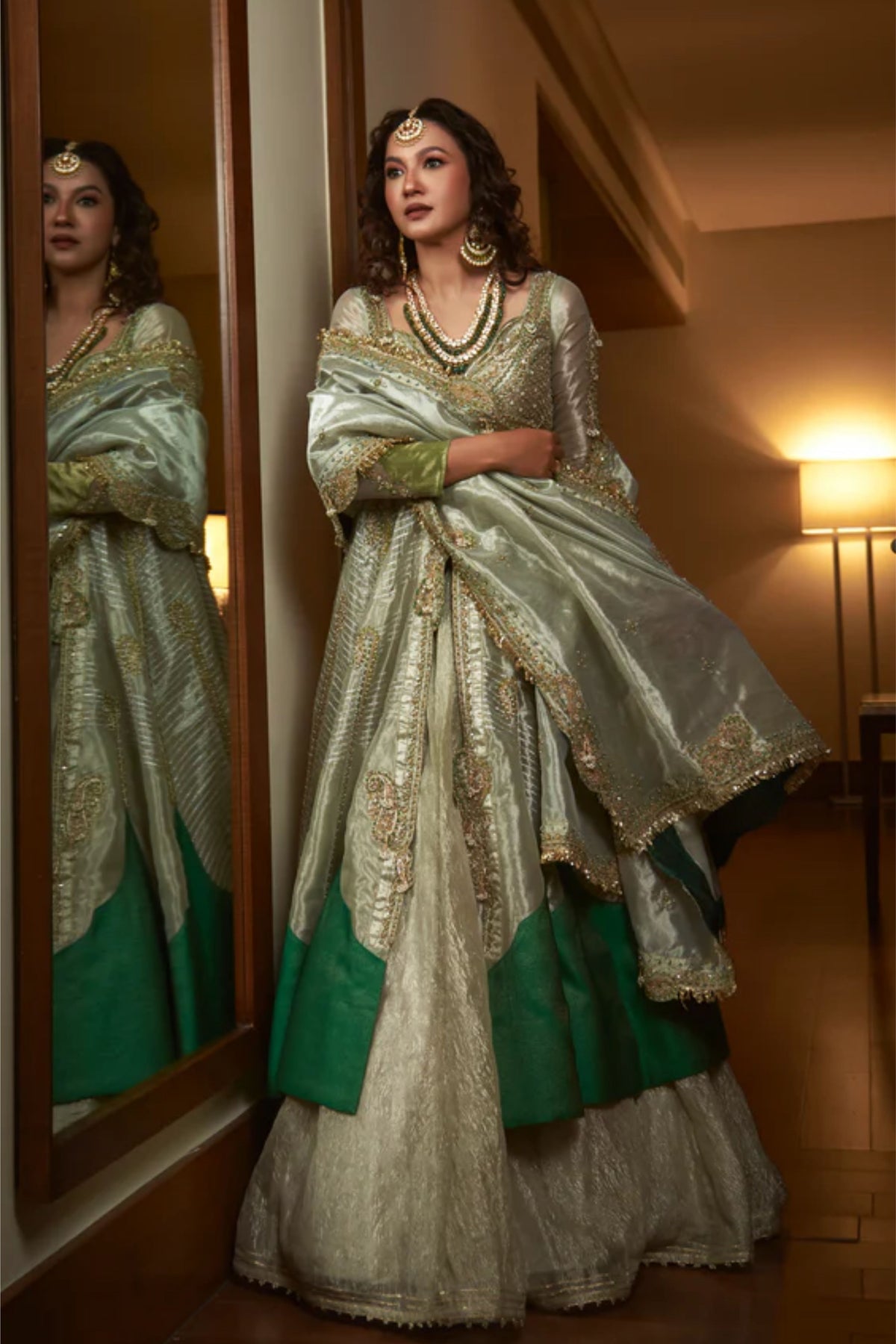 Pearl Gold Skirt Set