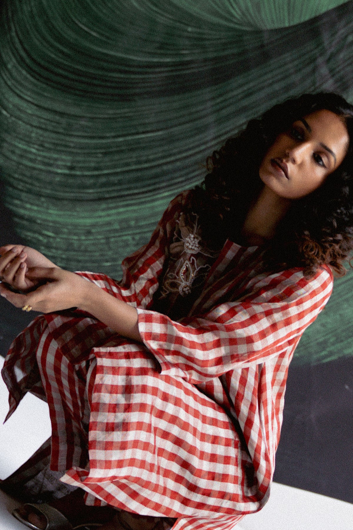 Red Check Tunic With Pants