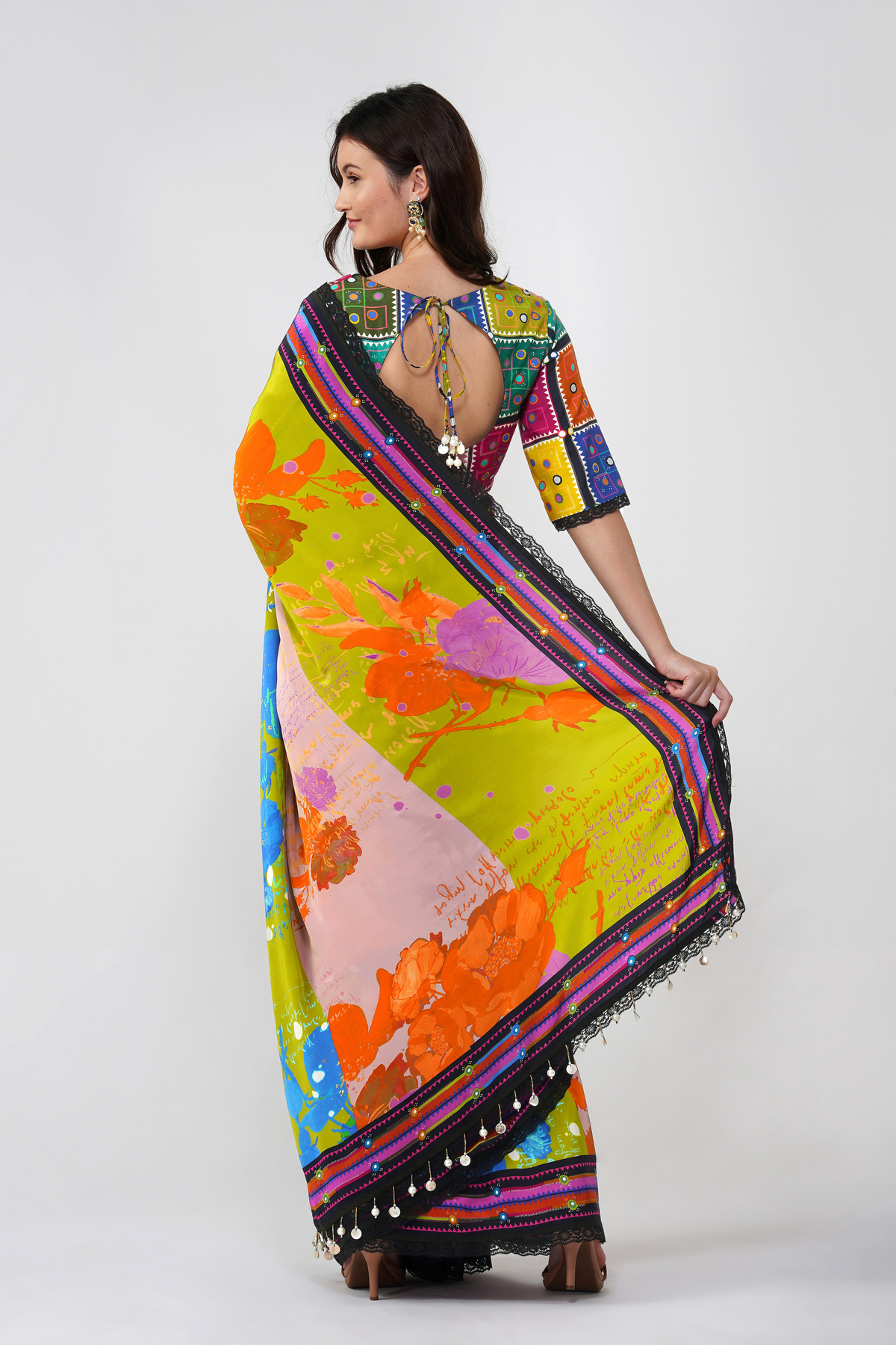 Banjara Bloom Printed Saree Set