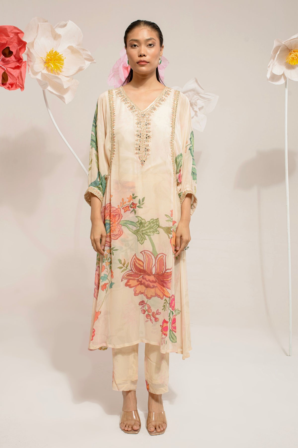 Cream Kurta Set