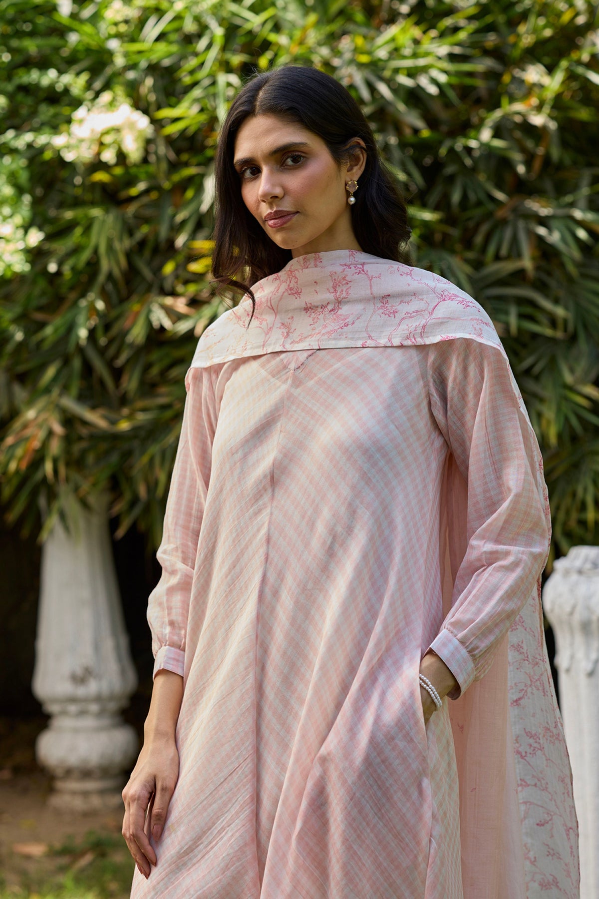 Once-upon-a-garden Pink Dupatta