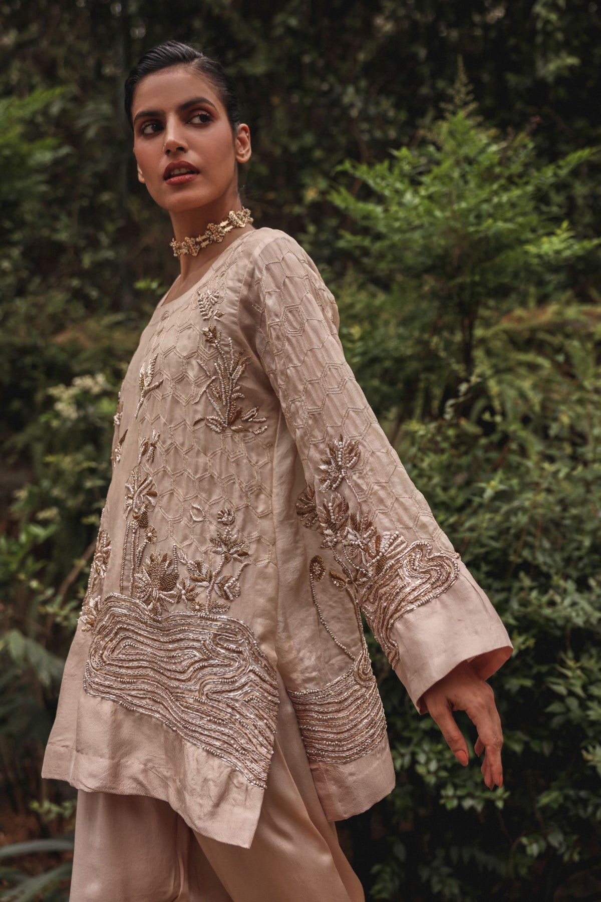 Botanic Haze Kurta With Pants