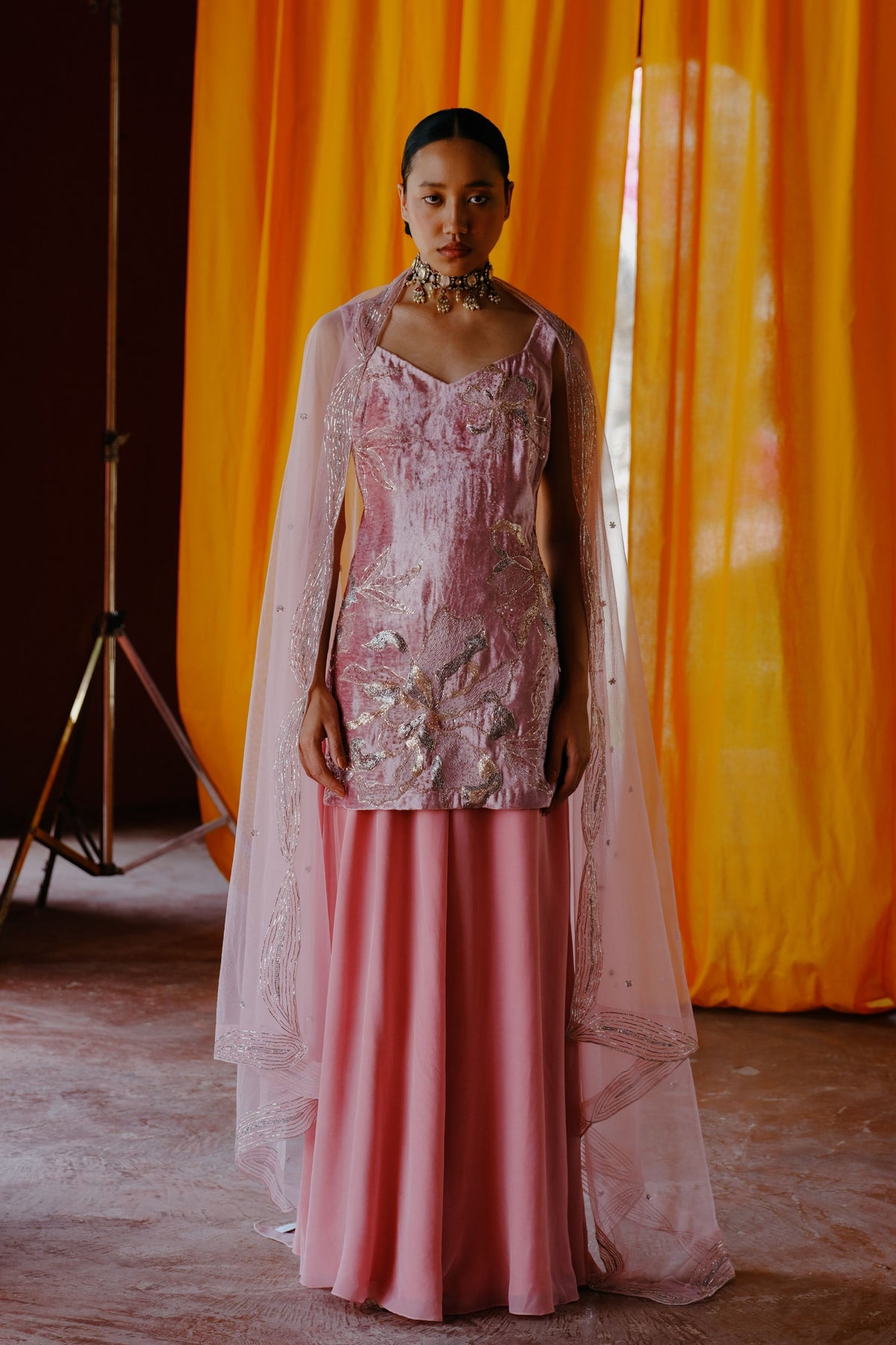 Aurora Pink Sharara Set