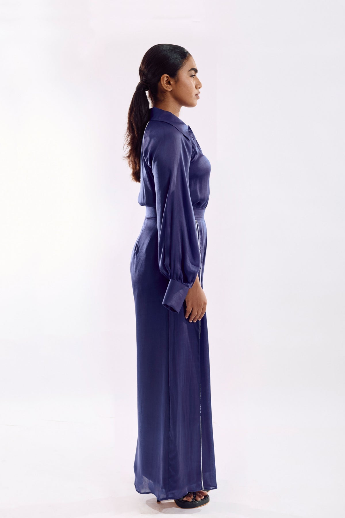Indigo Panneled Top
