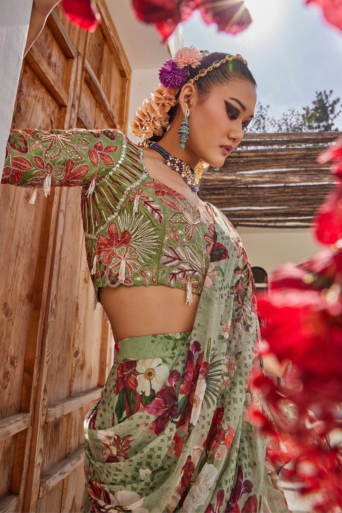 Sufi Draped Saree Set
