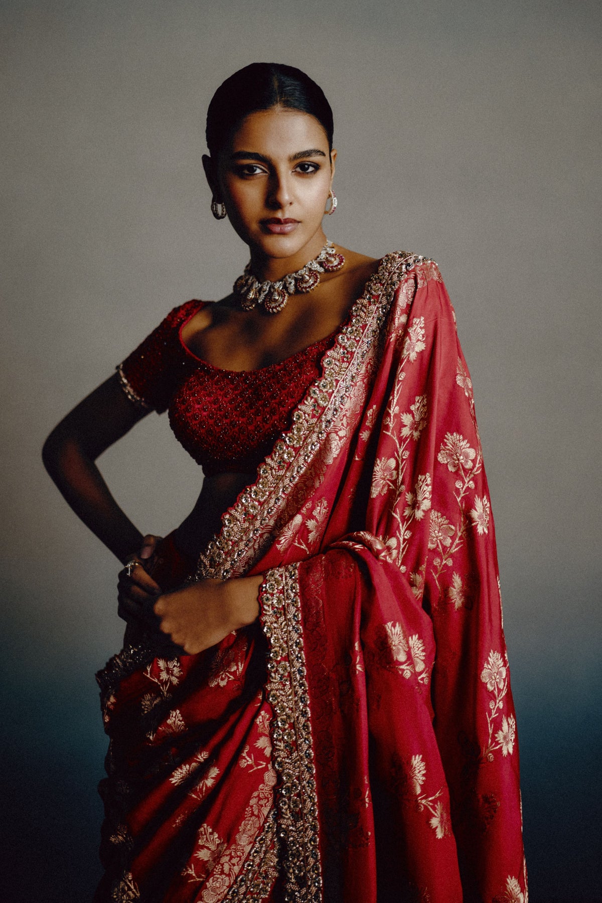 Roselle Banarasi Saree