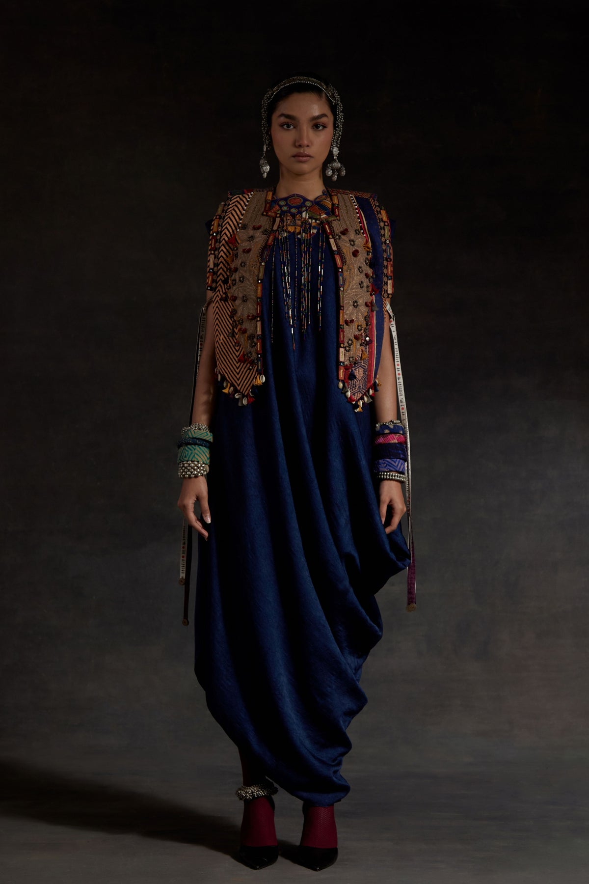 Multicolor Zuri Gilet Set