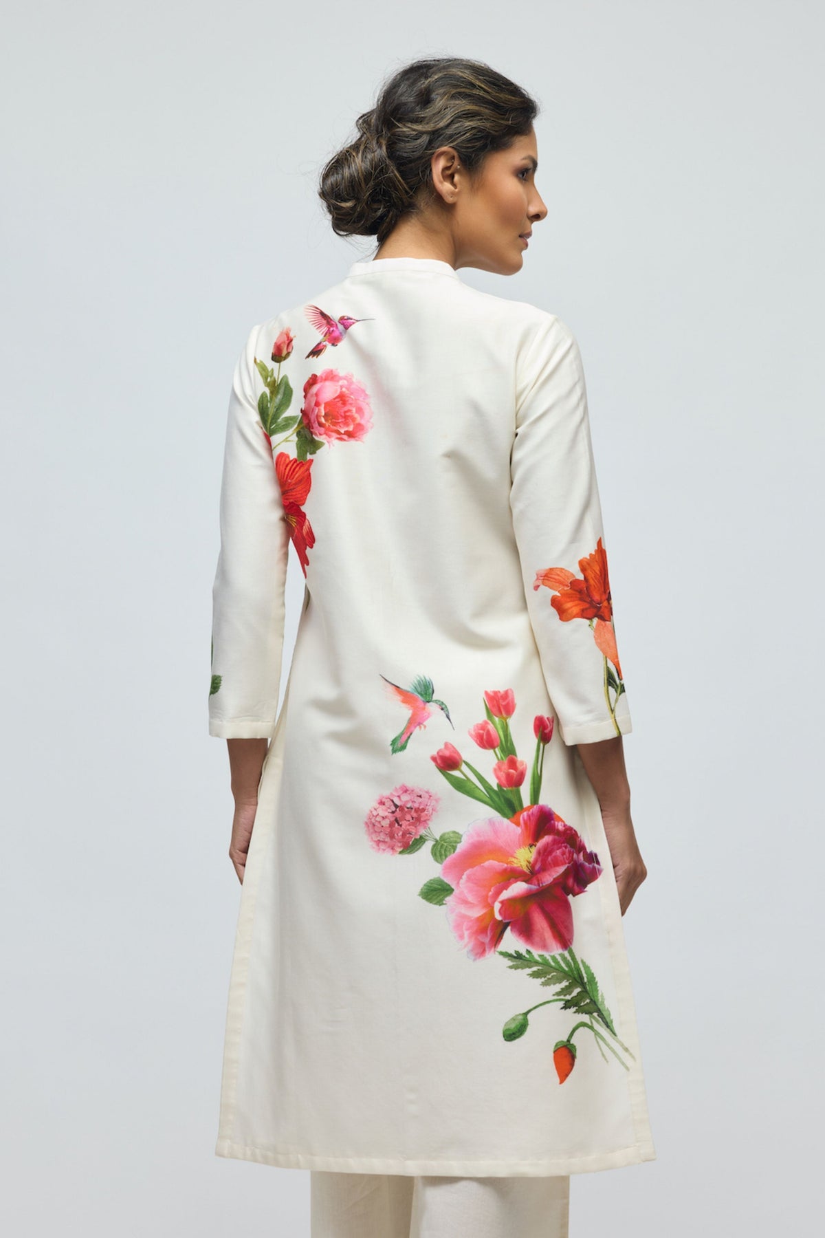 Floral Chanderi Tunic Set