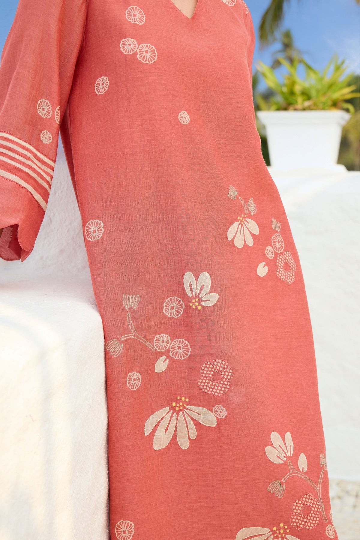 Hibiscus Applique Dress