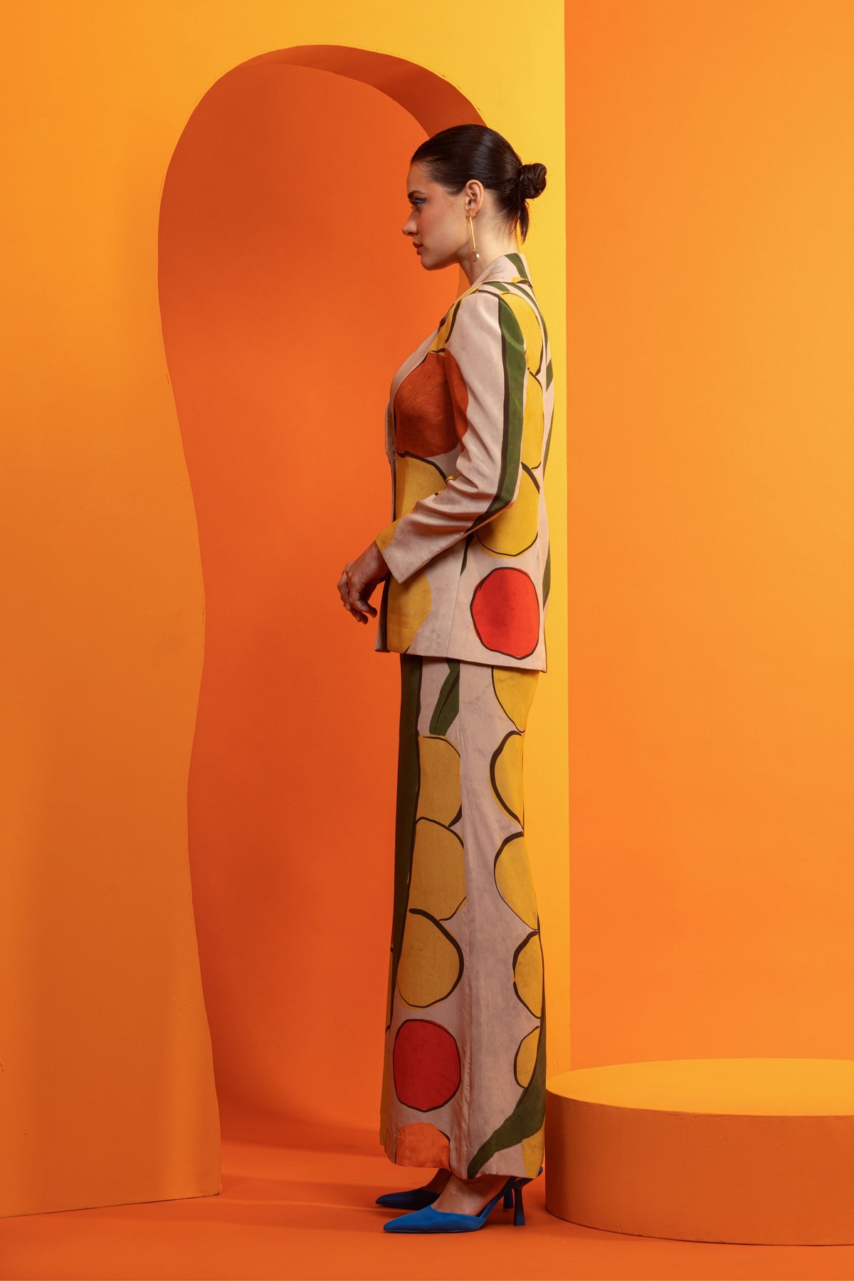 Artistic Printed Blazer Set