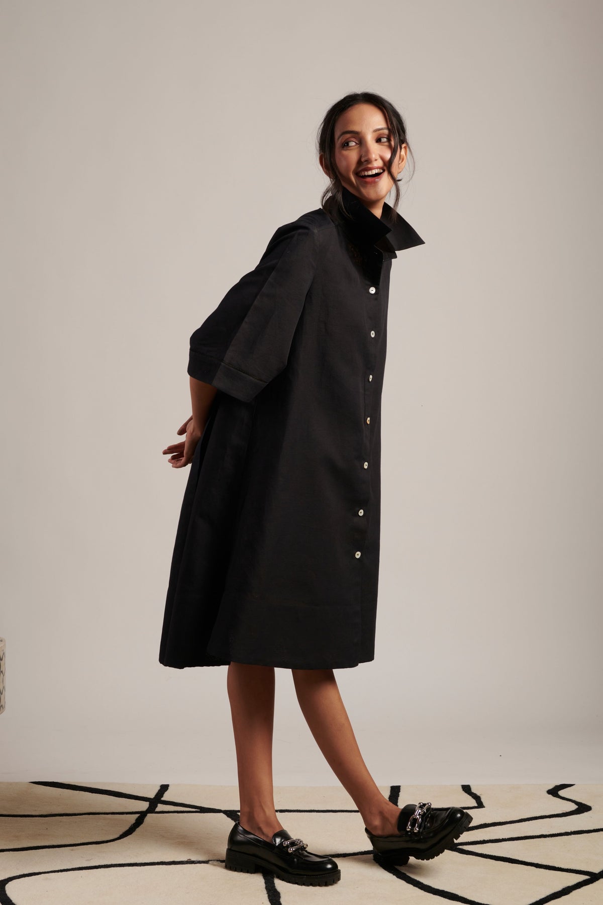 Night Sky December Shirt Dress