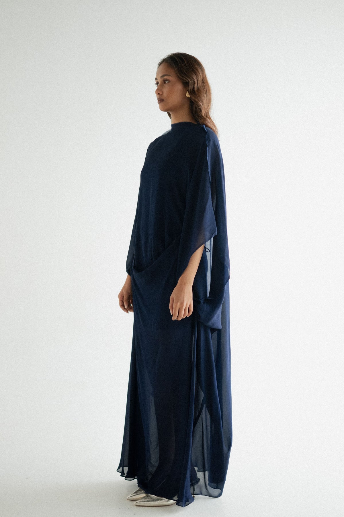Tie Up Blue Kaftan