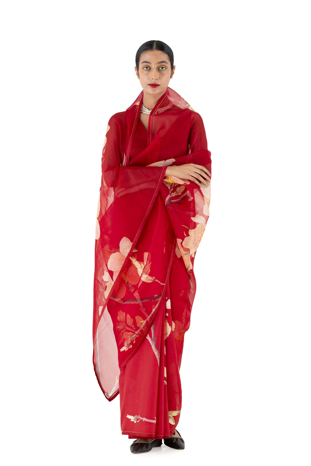 Agati Red Saree