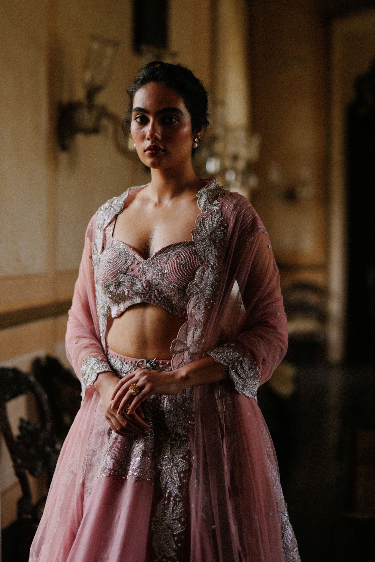 Coral Rose Lehenga Set