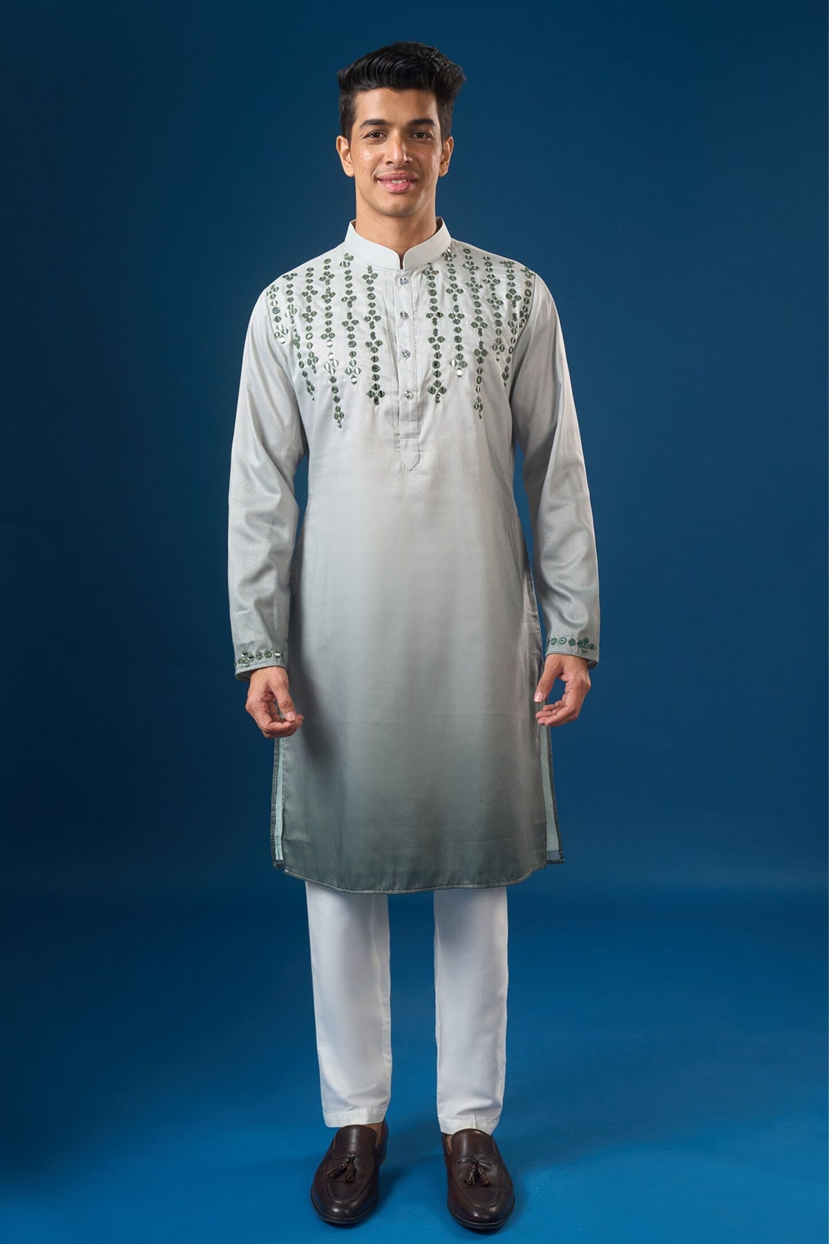 Green Ombre Kurta Set