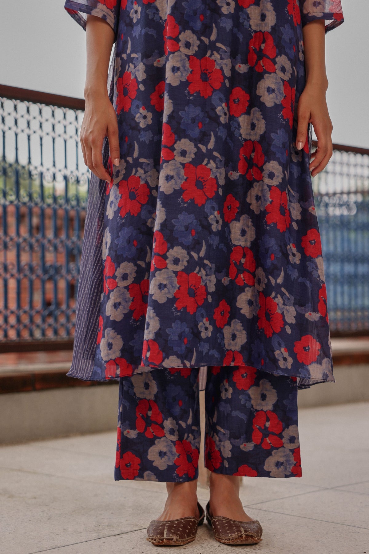 Indigo Bloom Tunic Set