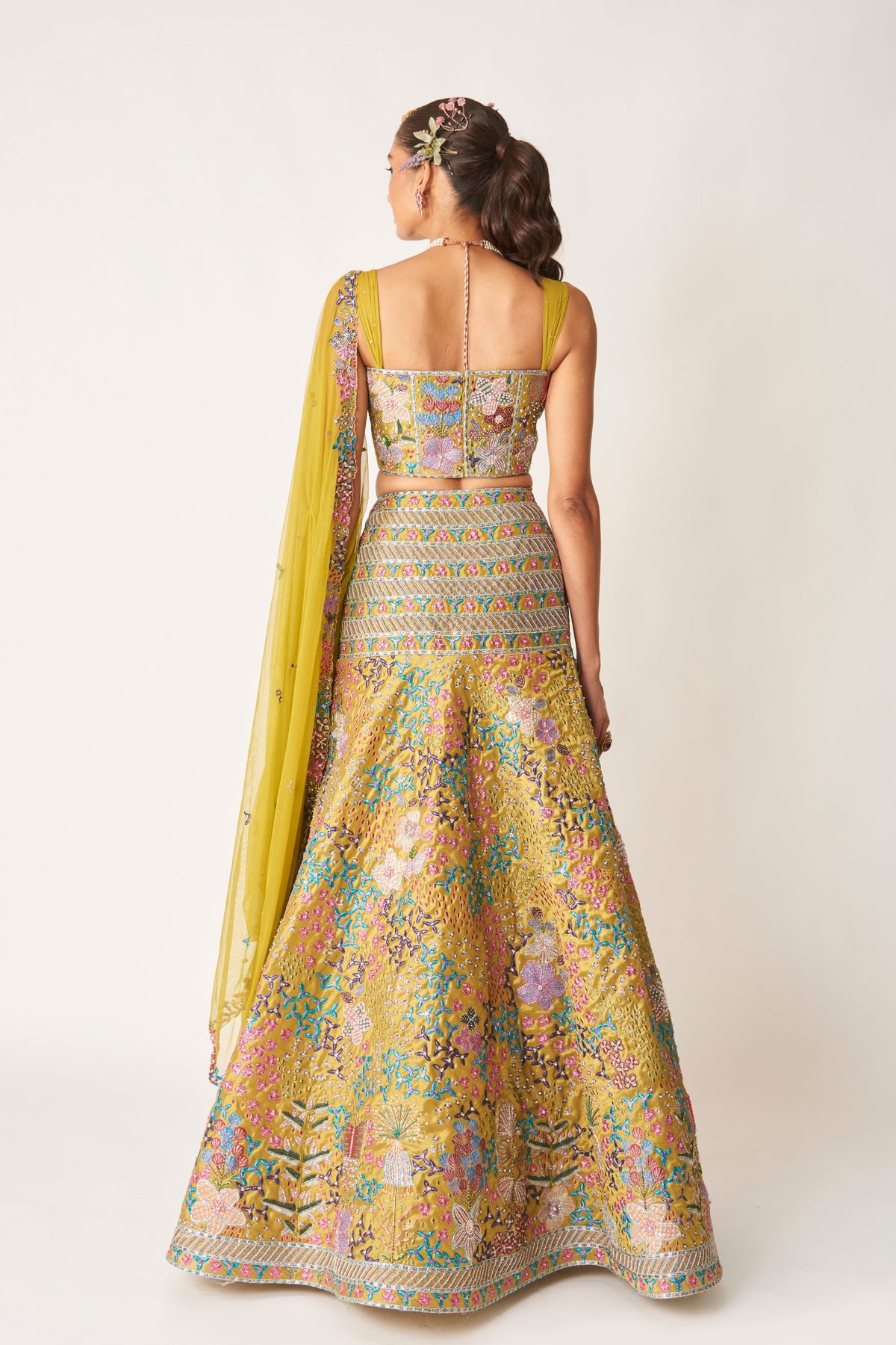 Olesia Ruched Lehenga Set