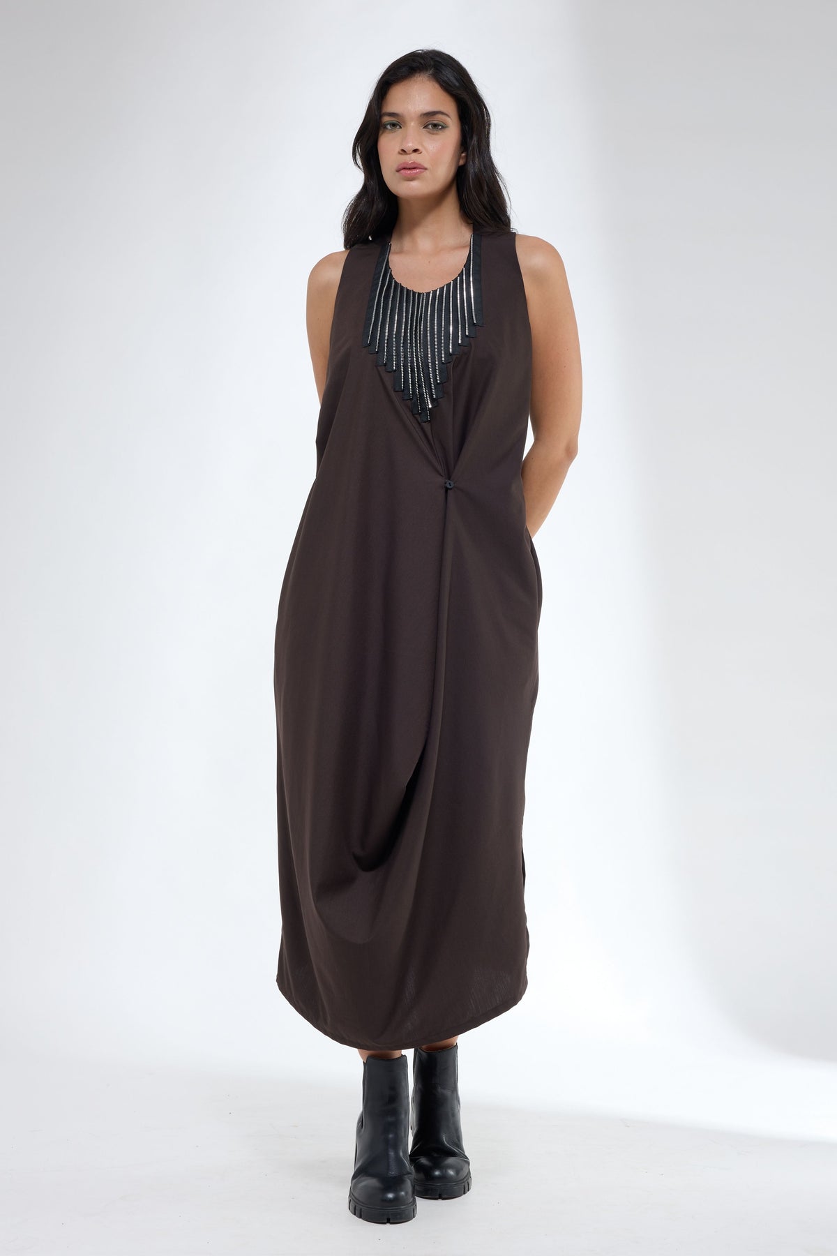 Brown Halter Dress