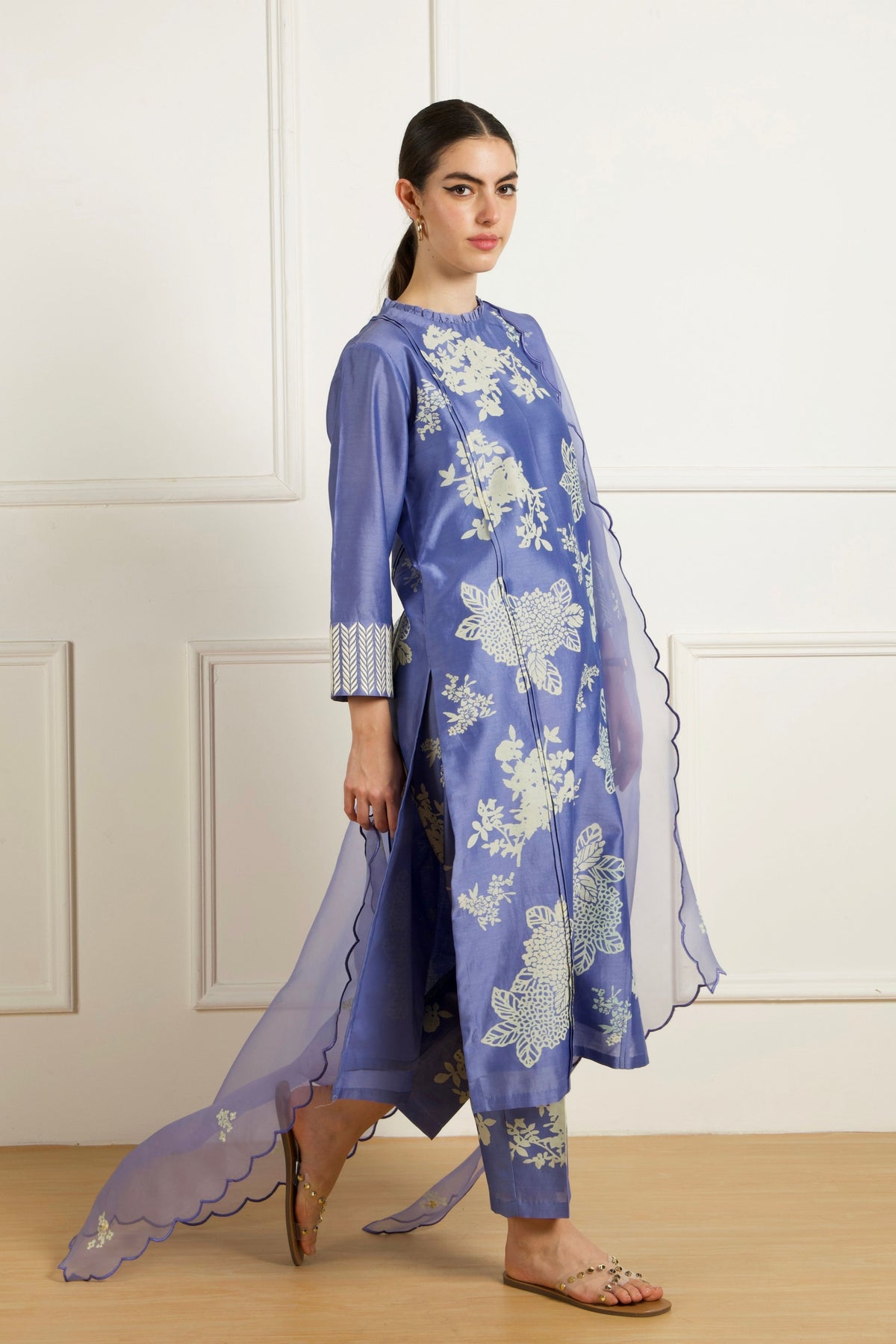 Twilight Front Pleats Kurta Set