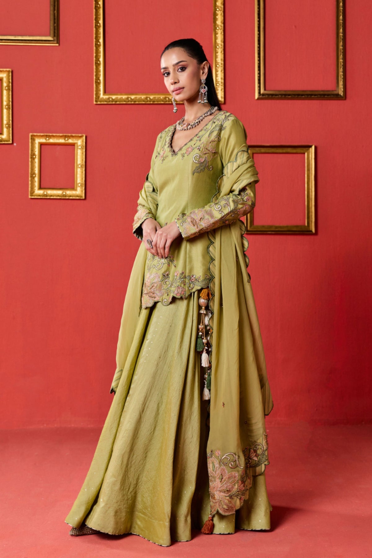 Sitara Green Lehenga Set