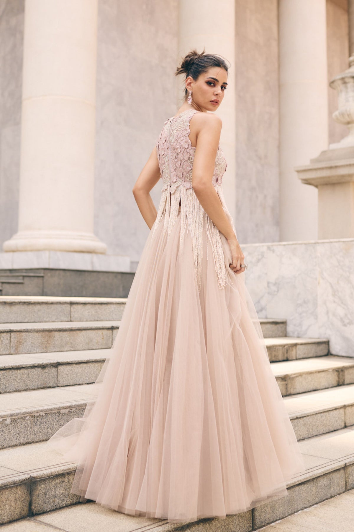 Pink Top And Skirt Set