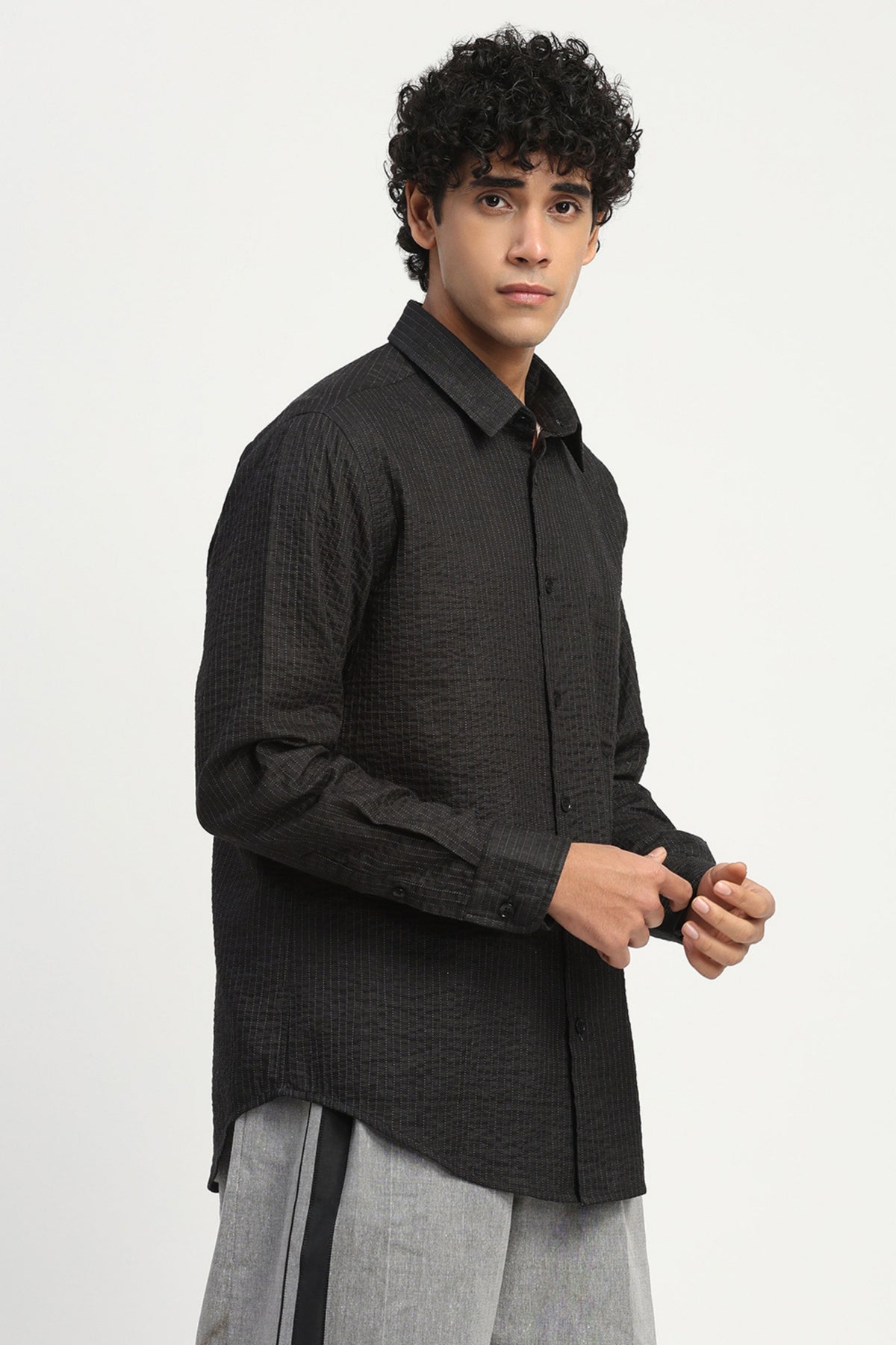 Trapunto Stripe Shirt
