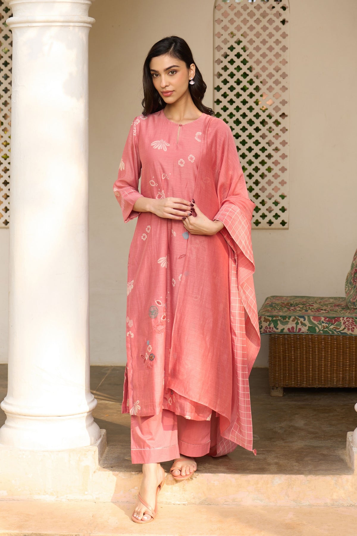 Hibiscus Floral Kurta Set