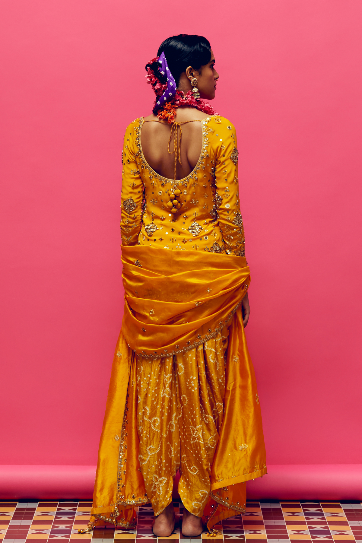 Mustard Short Kurta Set