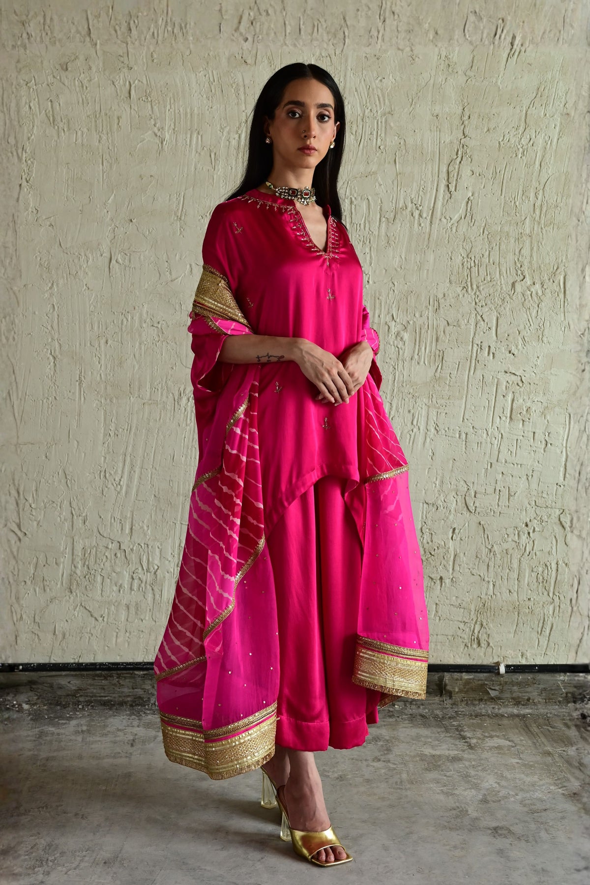 Hot Pink Shazia Pant Set