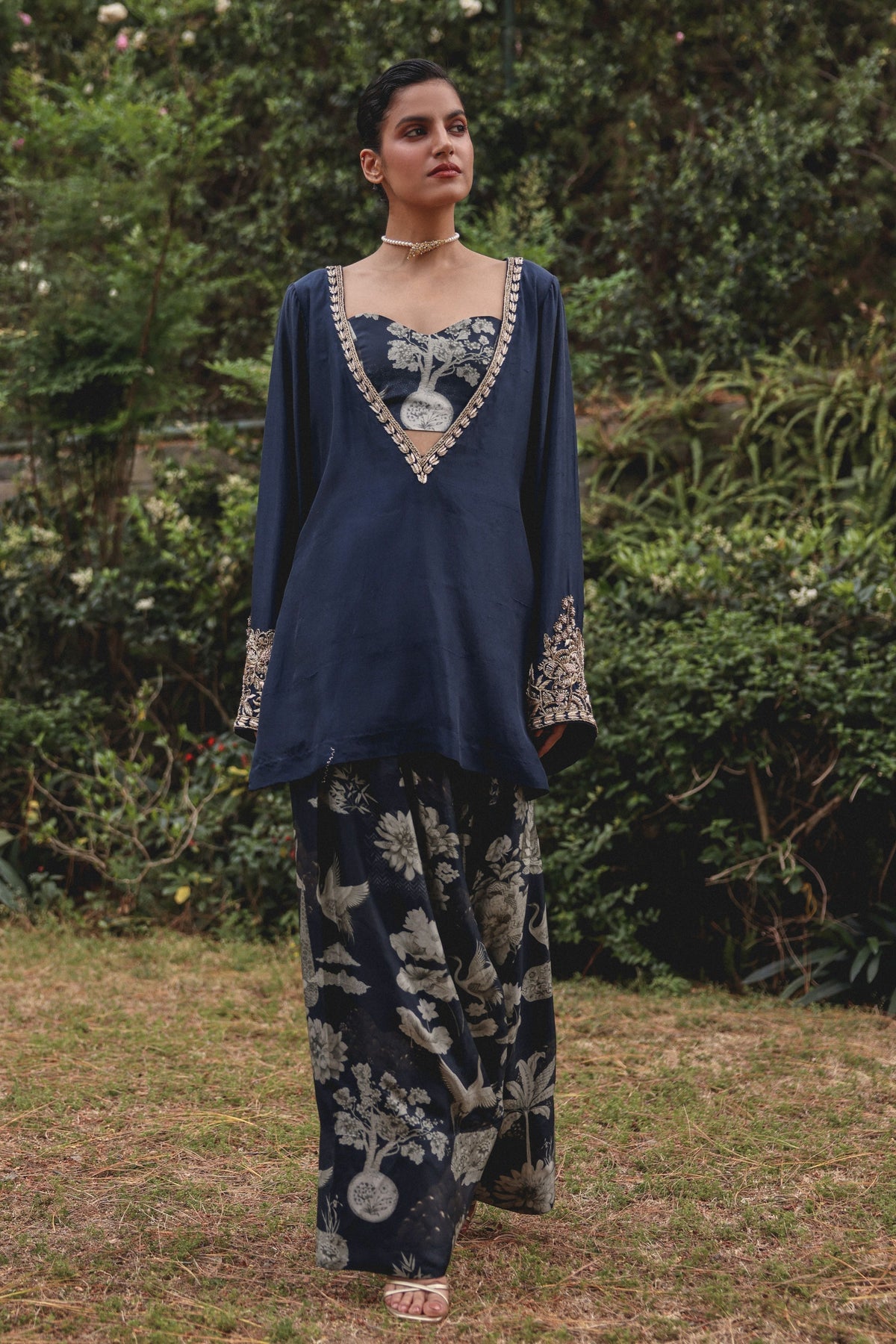 Navy Archive Kurta Set
