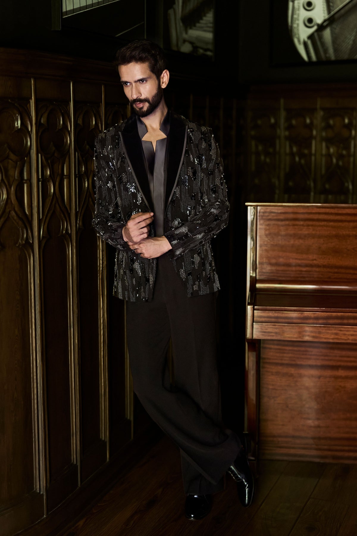 Midnight Monarch Blazer Set