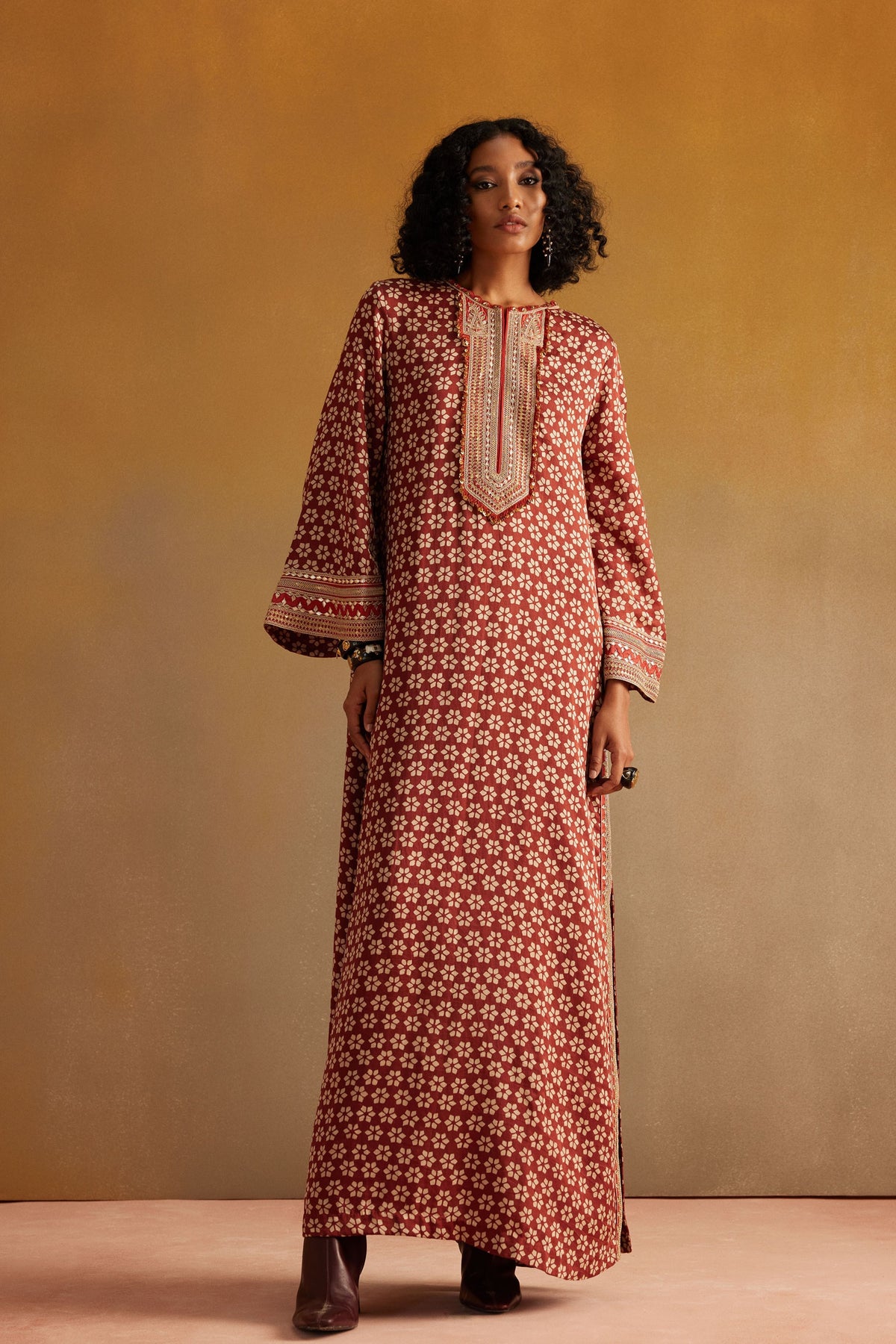 Red Kaftan Dress