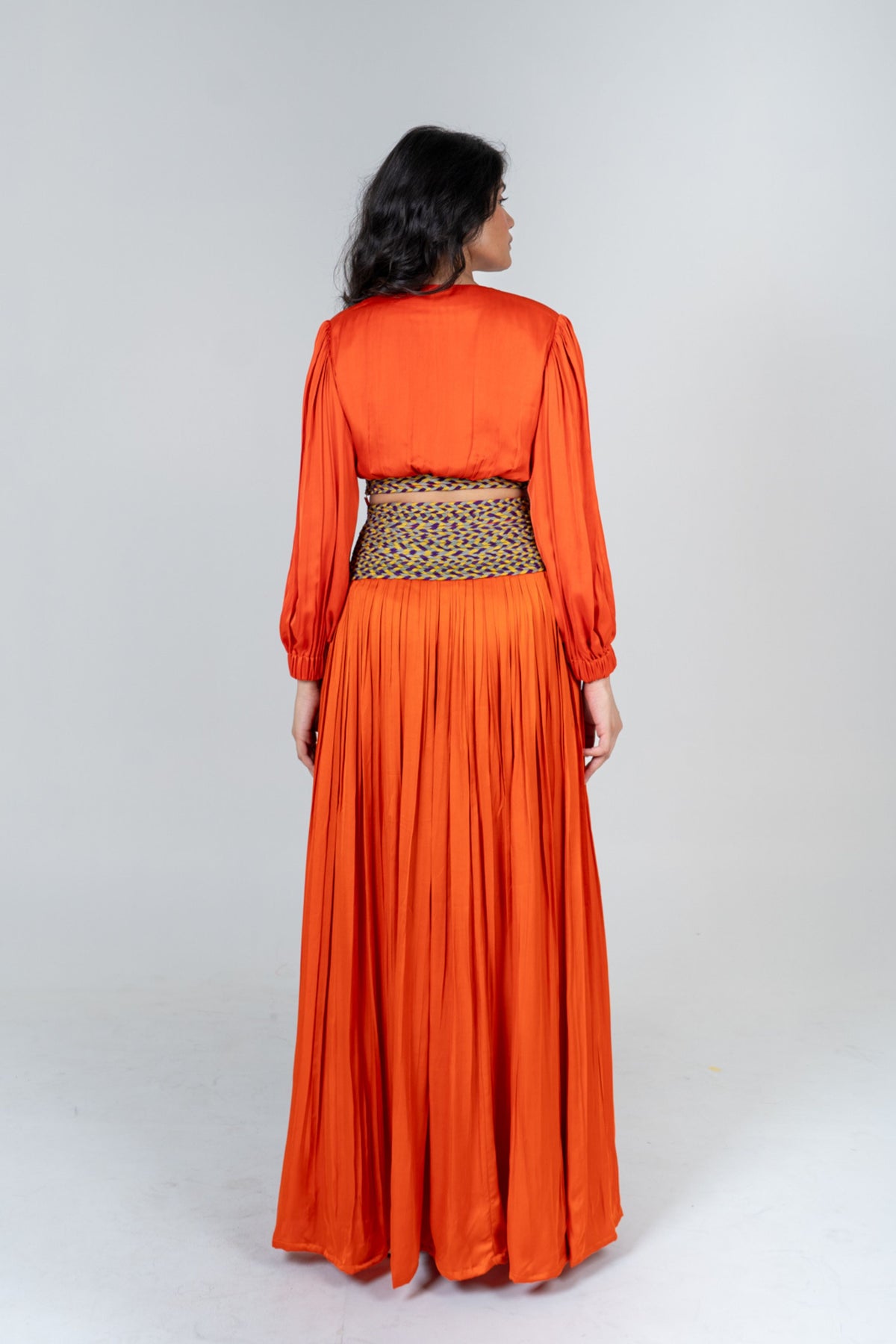 Orange Skirt Set