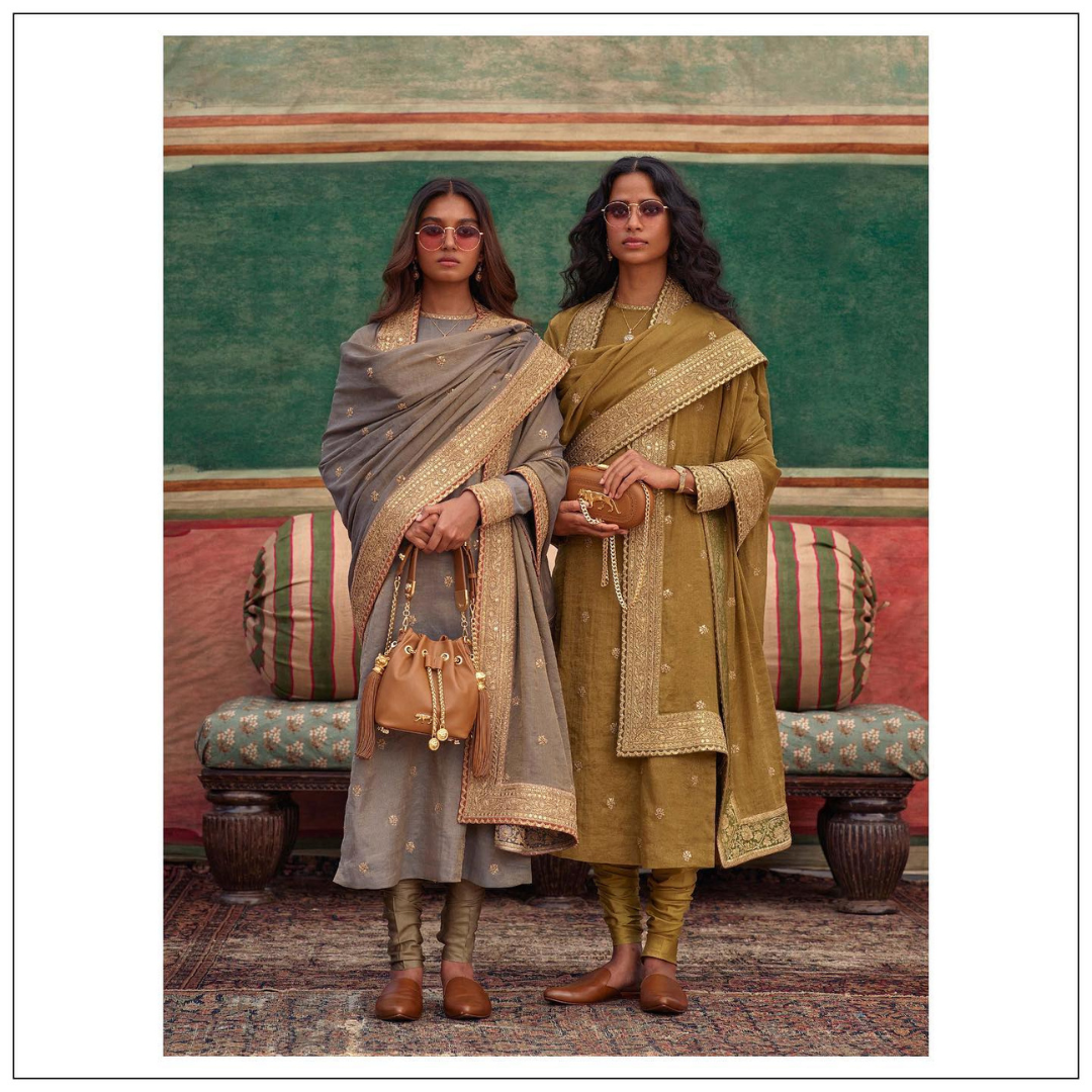 Tissue Chanderi Kurta Set Elahe