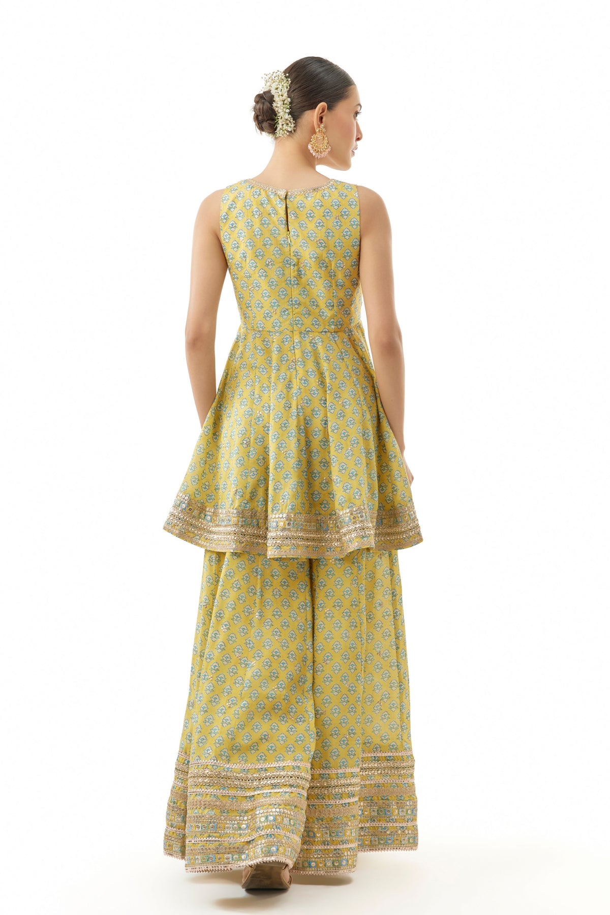 Yellow Simoni Sharara Set