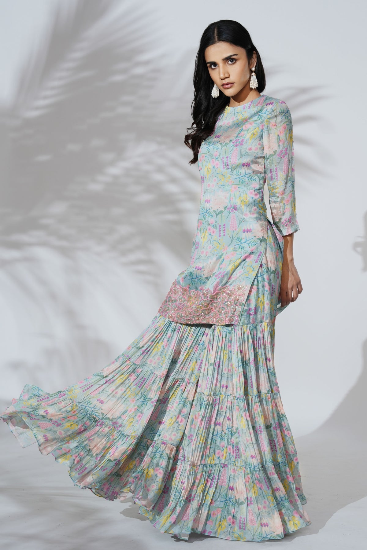 Neela Sharara Set