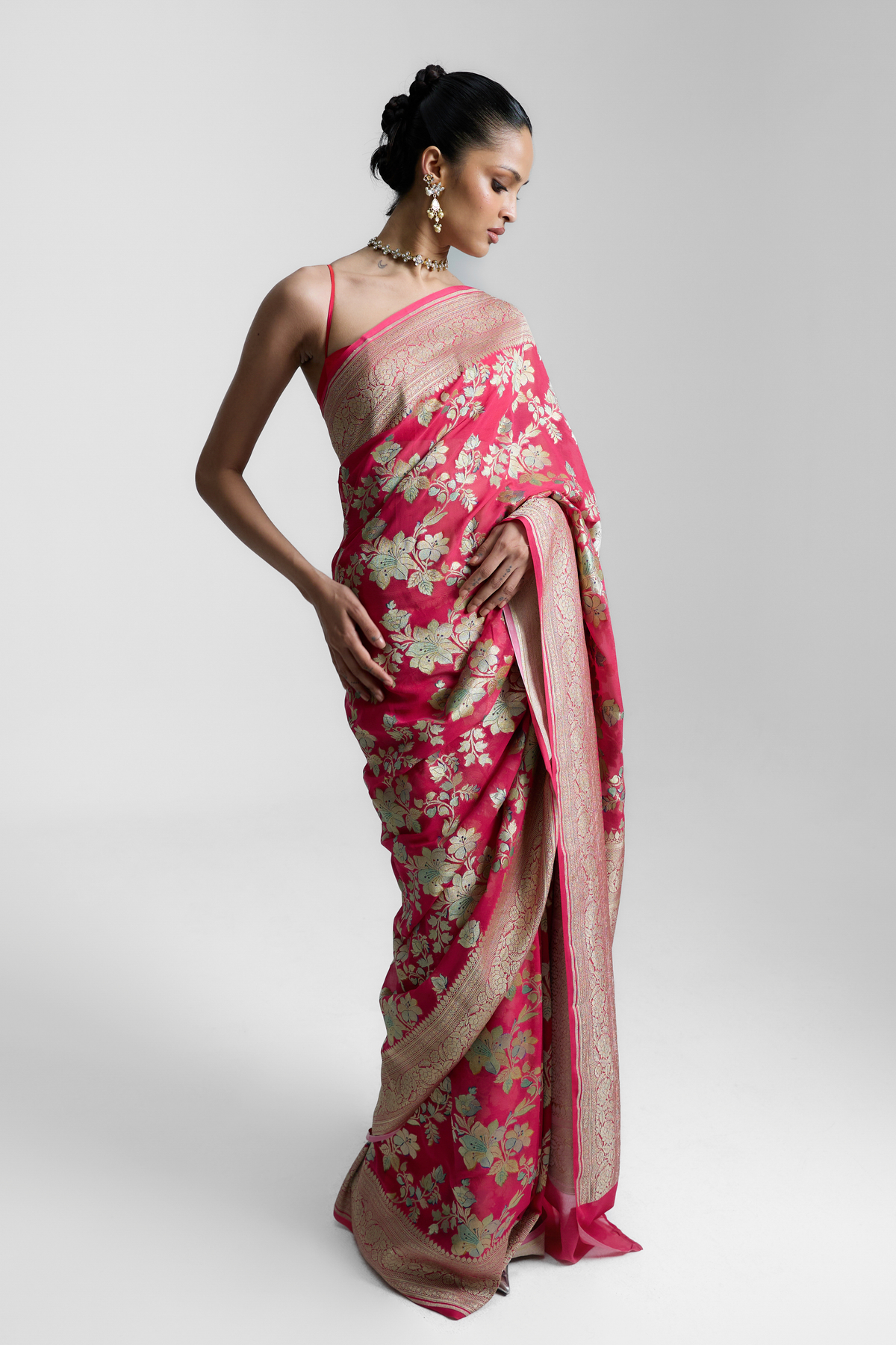 The Pink Sunset Saree