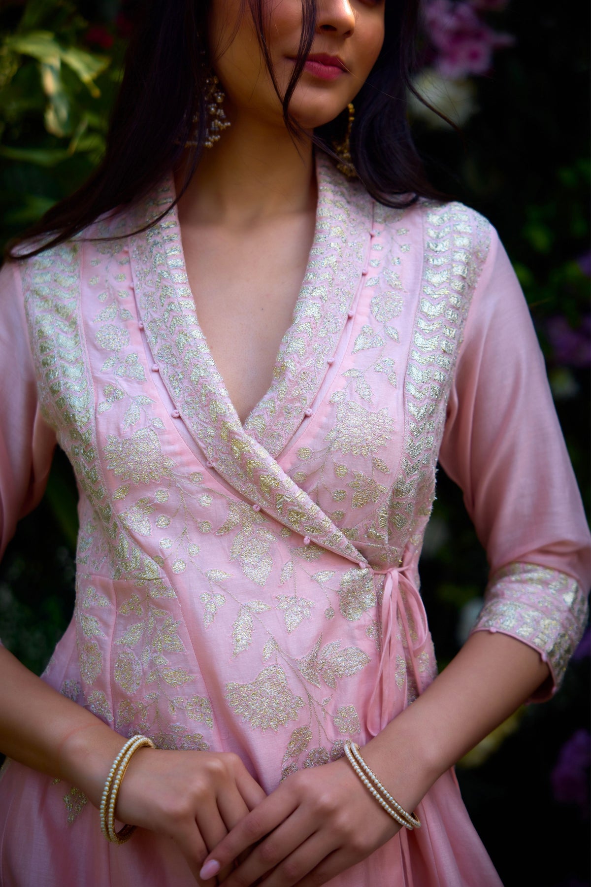 Powder Pink Anarkali Set