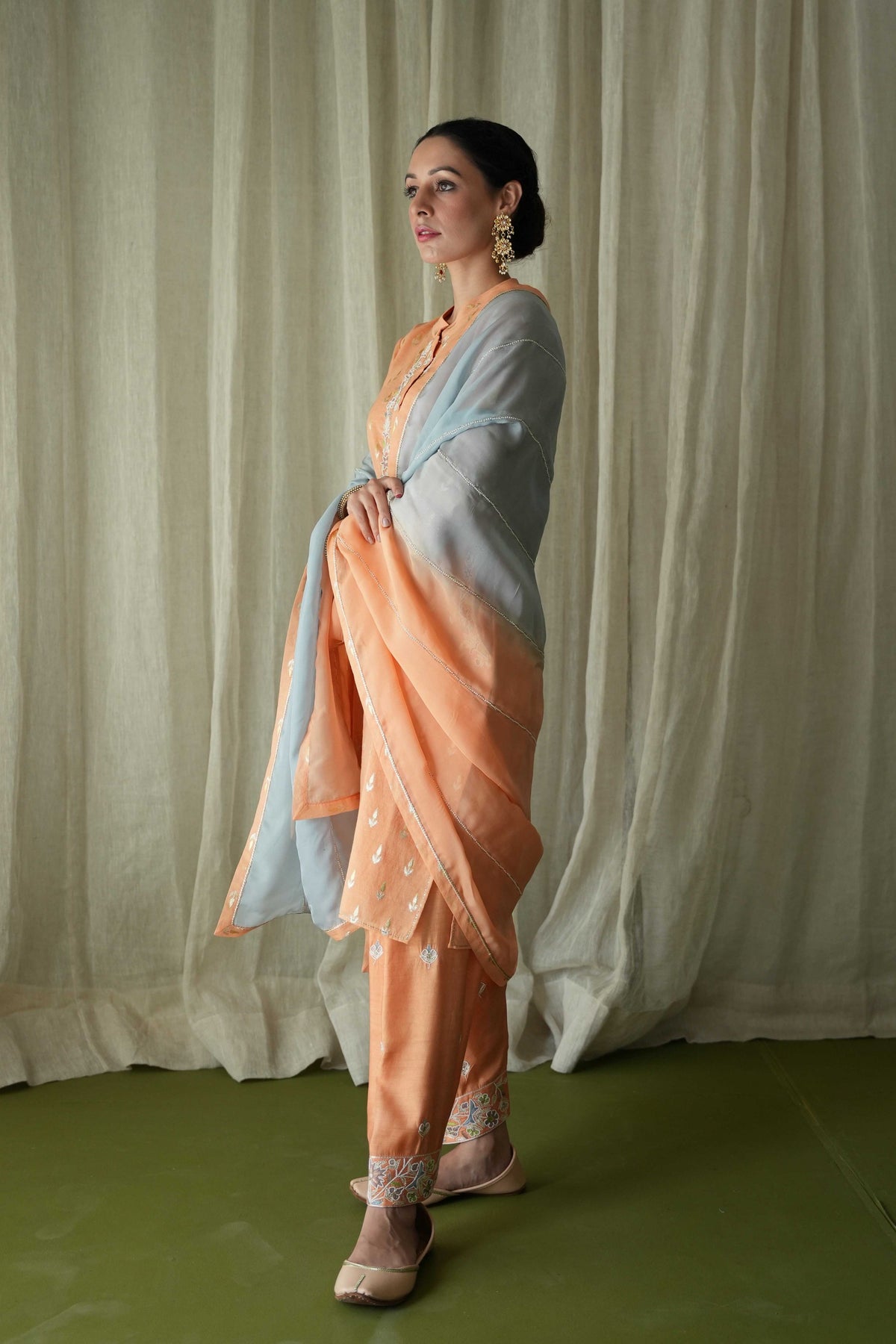 Orange Kurta Set