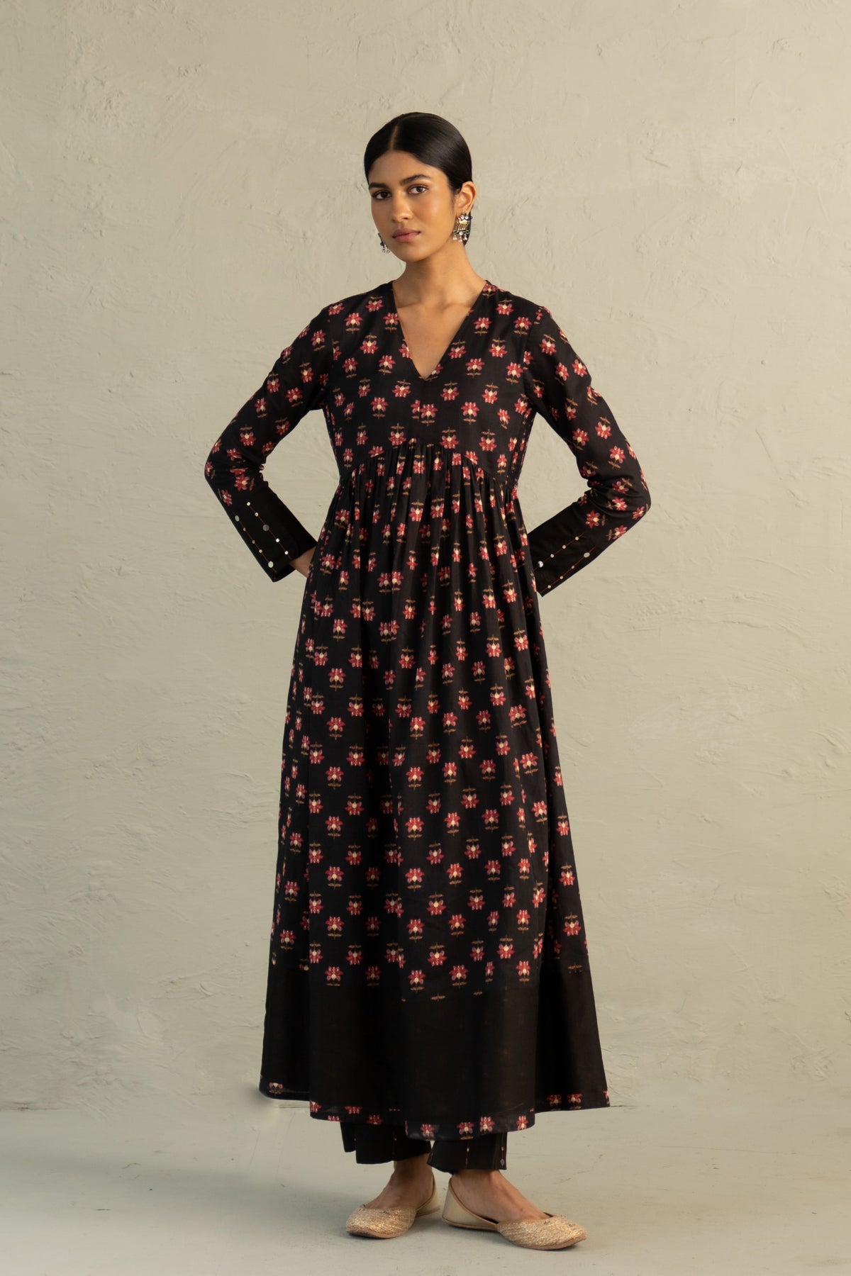 Black Anarkali Set