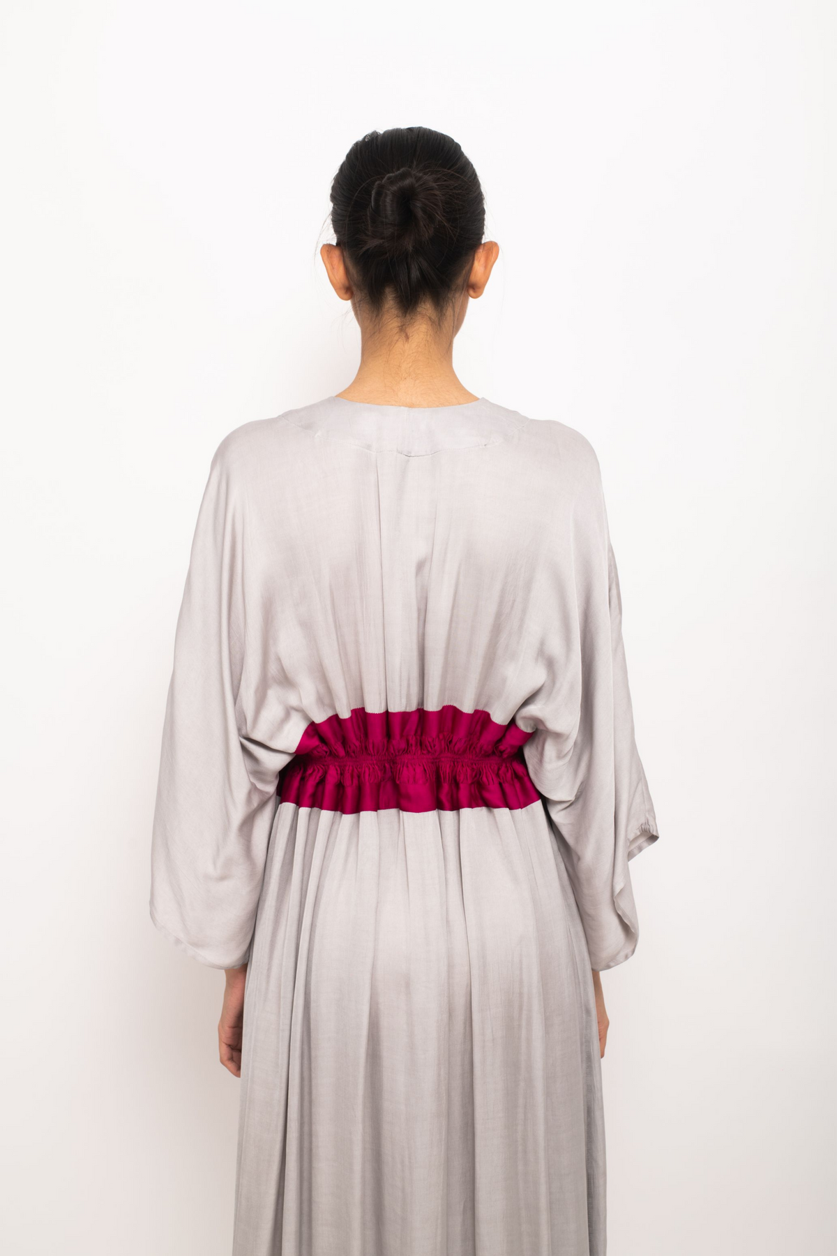 Grey and Wine Asymmetrical Cape