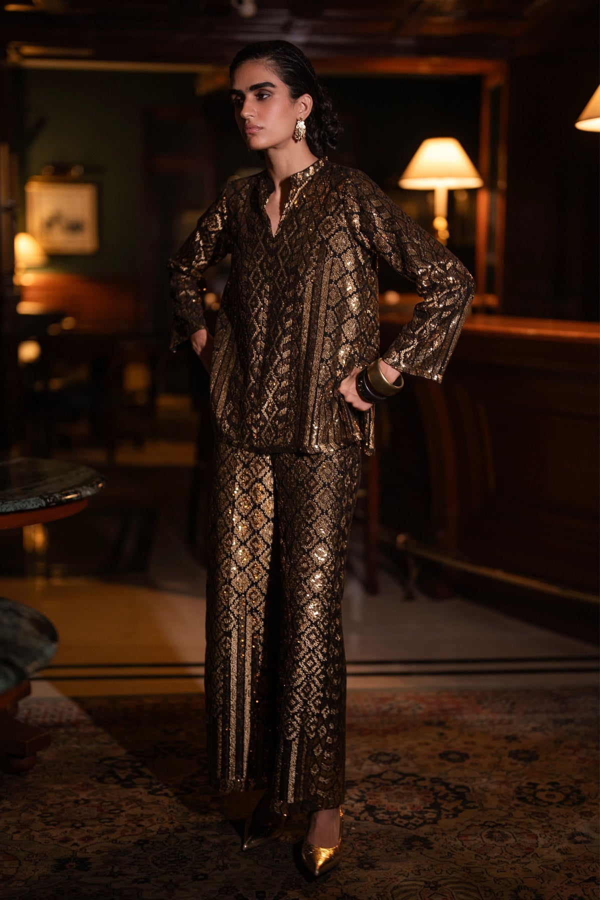Sequin Embroidered Top