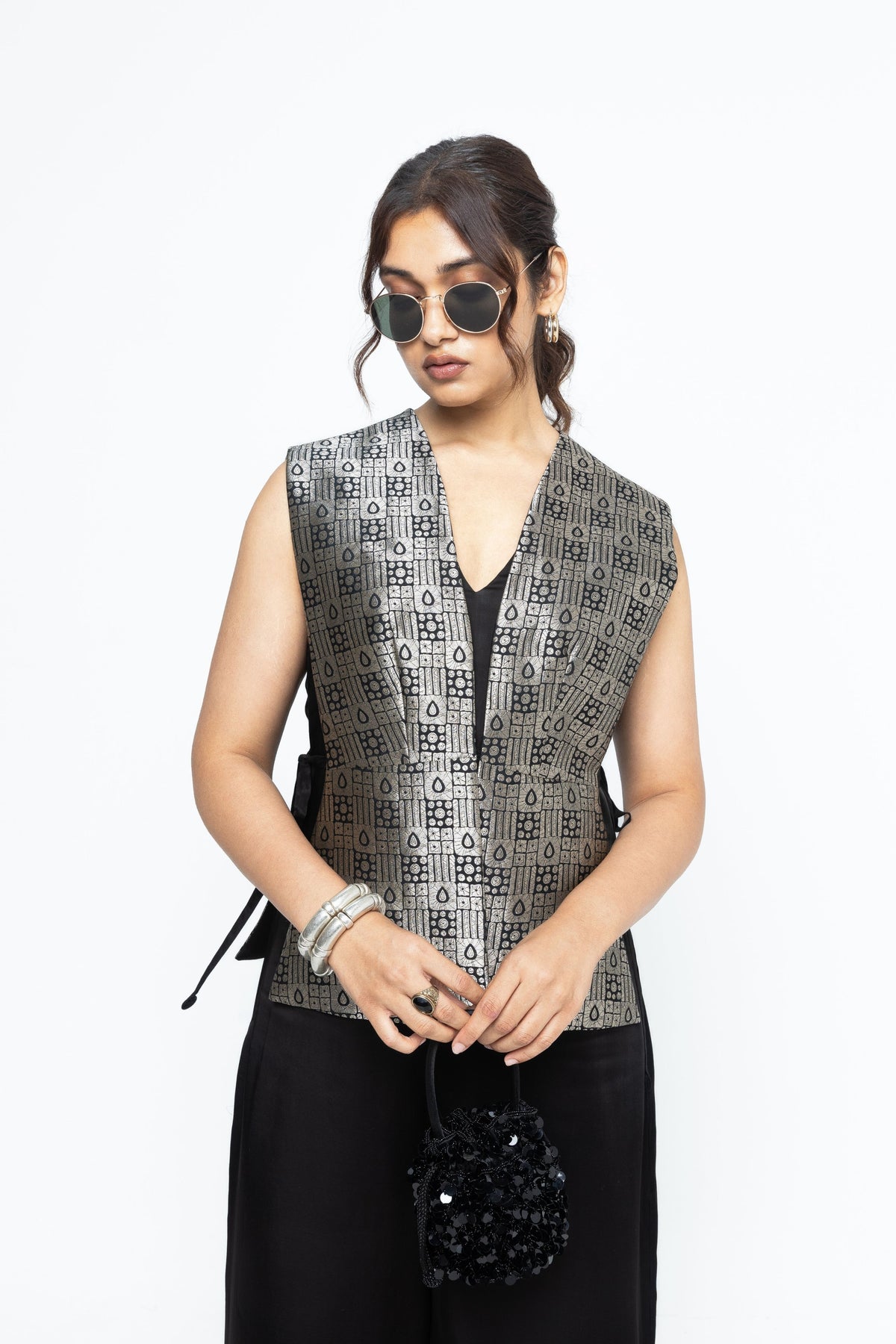 Alia Gilet With Asymmetrical Dress