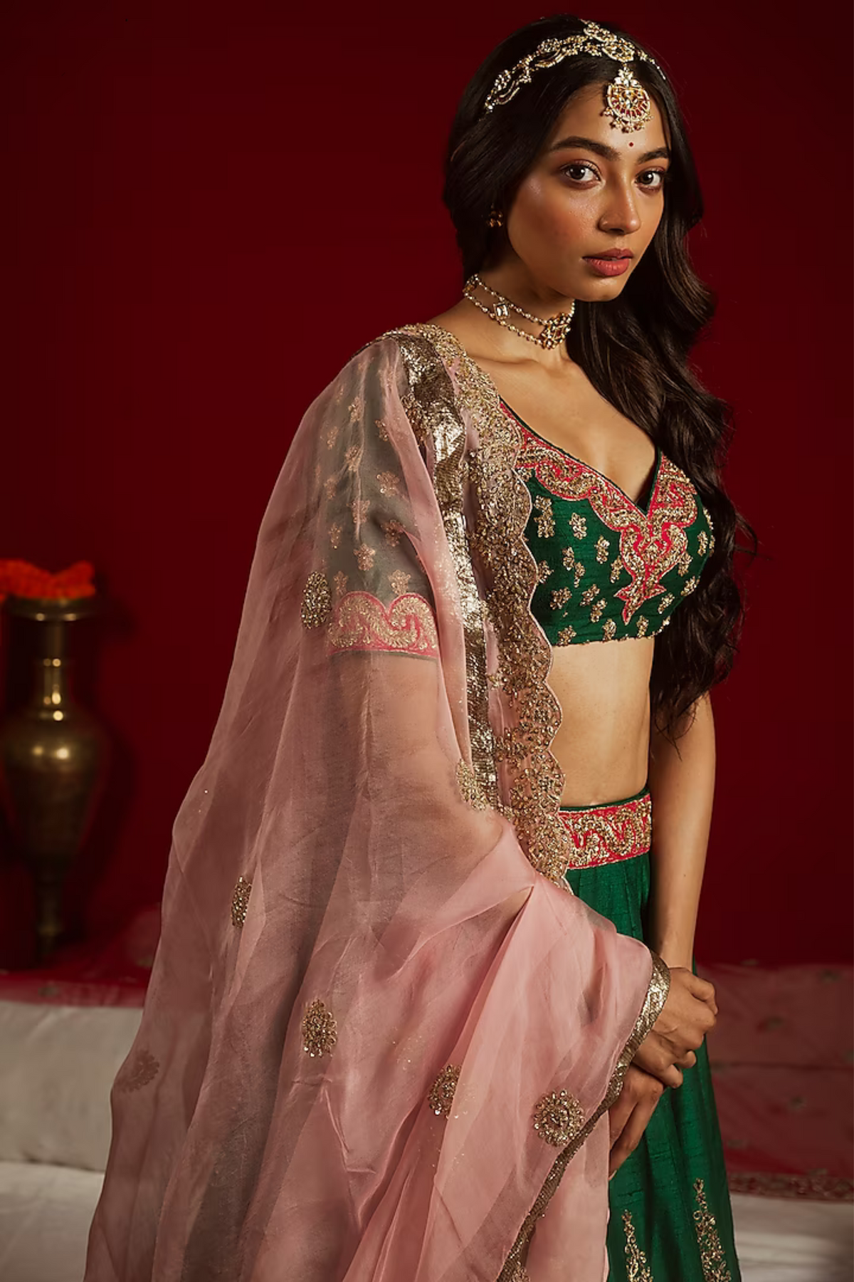 Green Lehenga Set