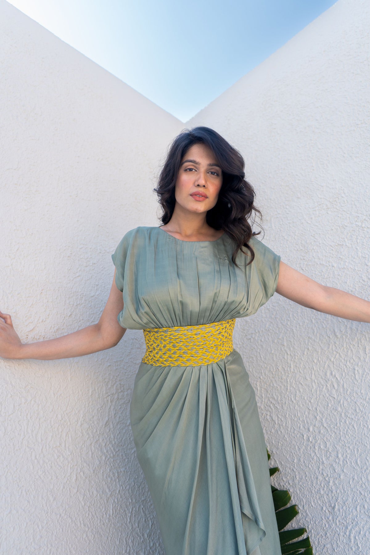 Yellow-green Cocktail Gown