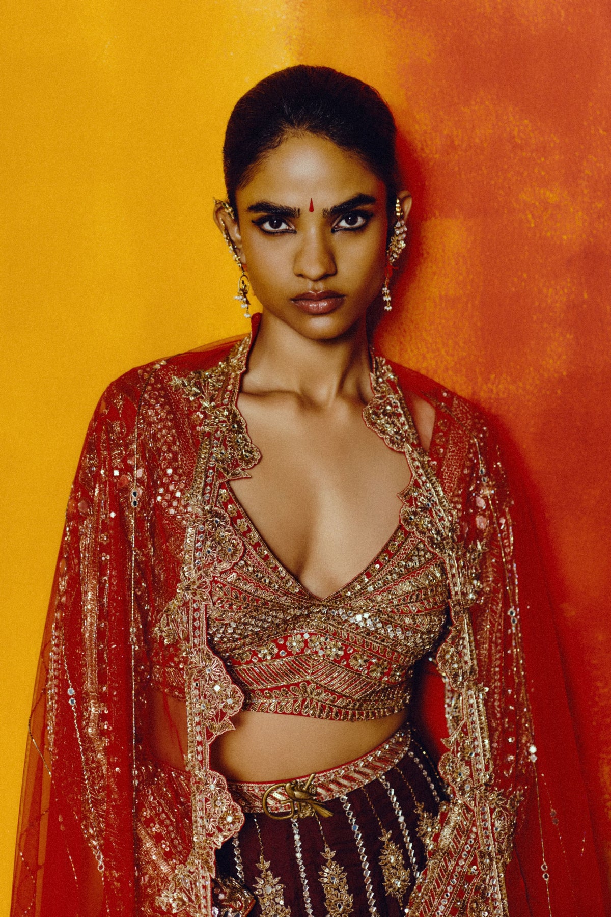 Kumkum Vizhavu Lehenga Set